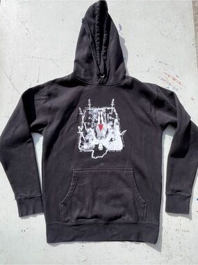 Men's Velveteers Sweatshirt Black Spell-Out M Rock Denver Shoegaze Emo Band